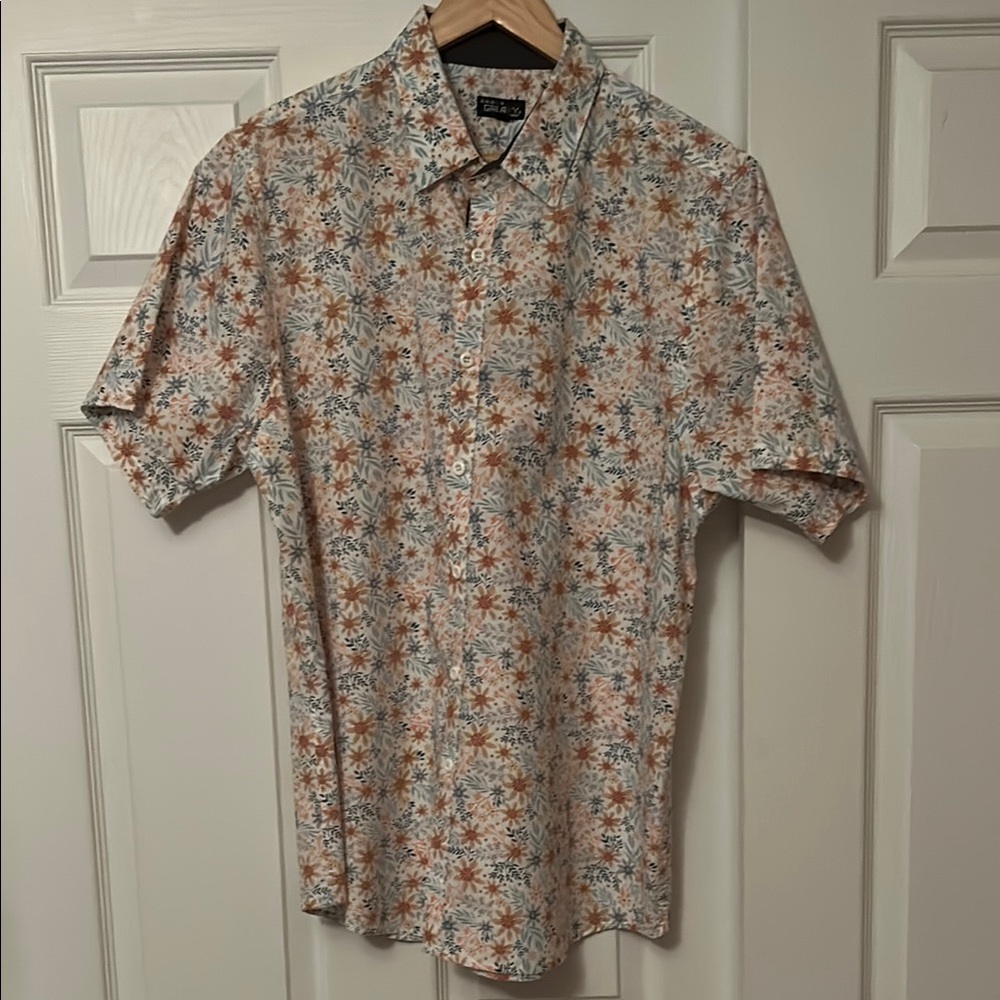Men's Floral Pattern Shirt - Multicolor Size L NWOT